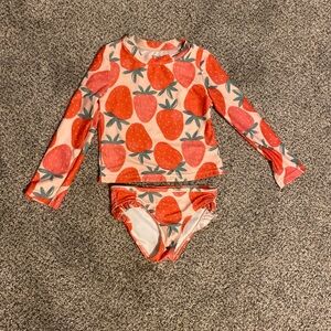 Carter's Strawberry Print Kids Rashguard Set